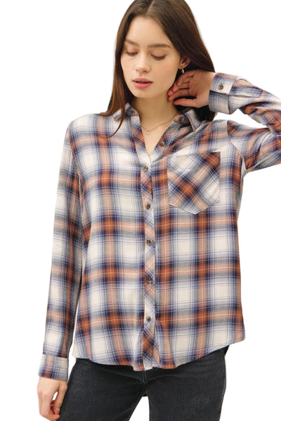 maxwell james plaid button down shirt top classic fall 