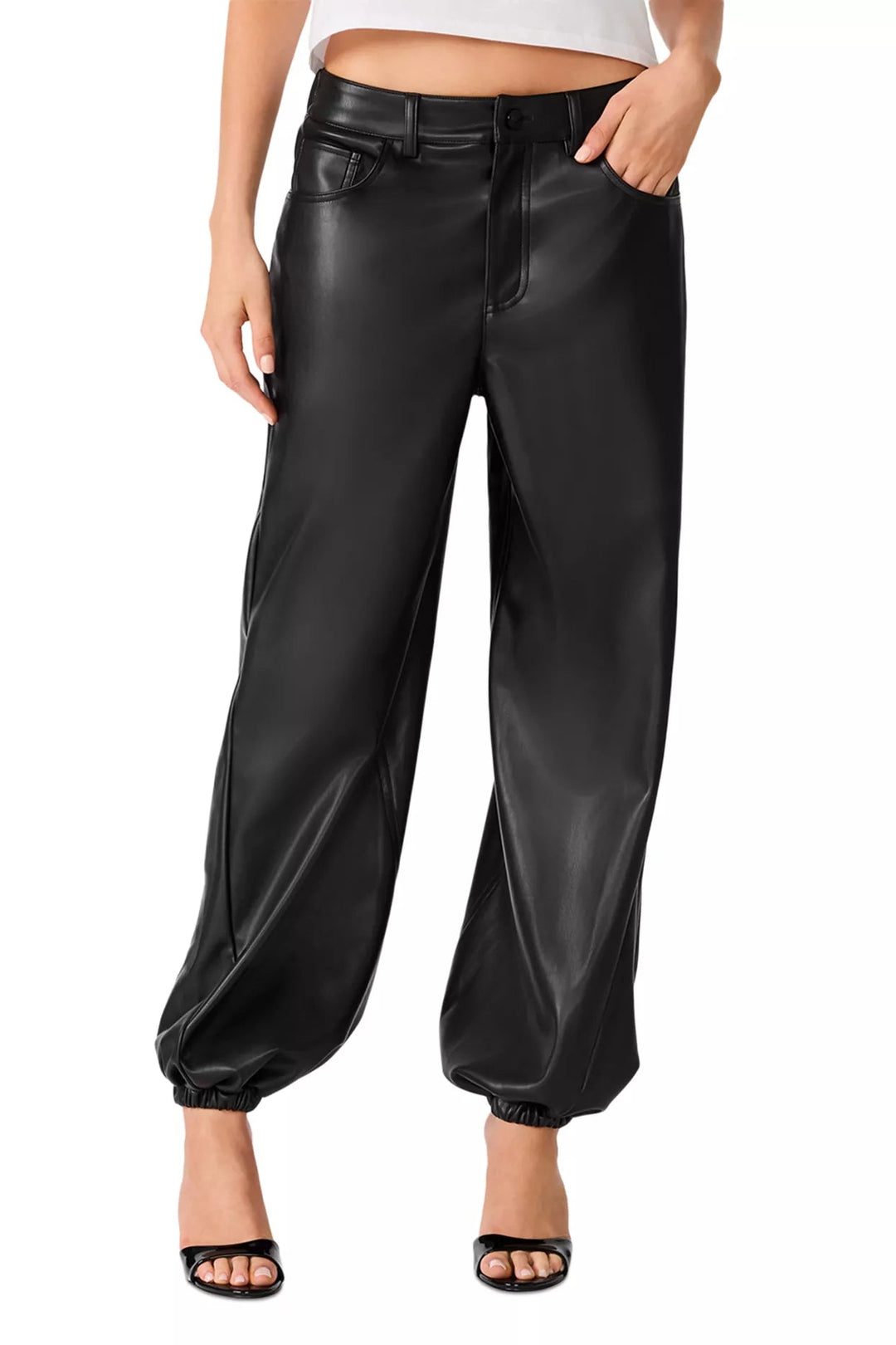 Steve Madden soho faux leather pants black