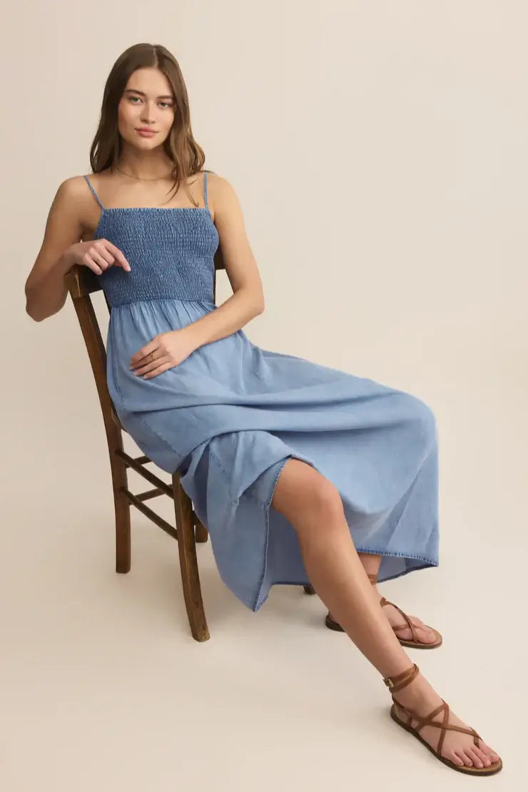 Z Supply Bayside Chambray Maxi Dress Maxwell James Z Supply Bayside Chambray Maxi Dress Maxwell James