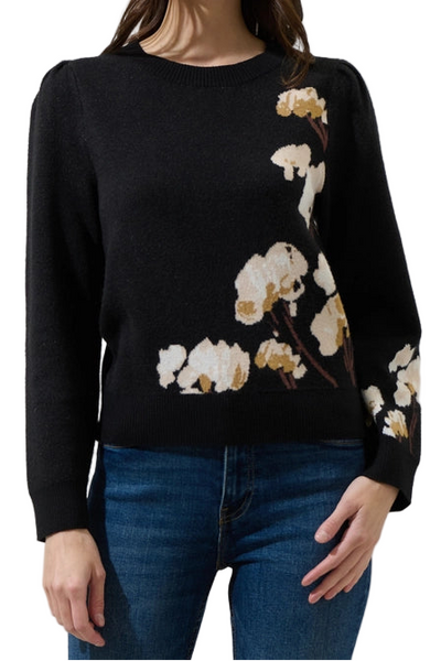 maxwell-james-jeans-stanton-nathalia-sweater-black-floral-puff-sleeve