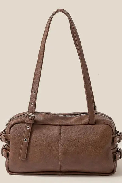 maxwell-james-shoulder-bag-handbag-grommet-buckle-buckles-vegan-leather-faux-edgy