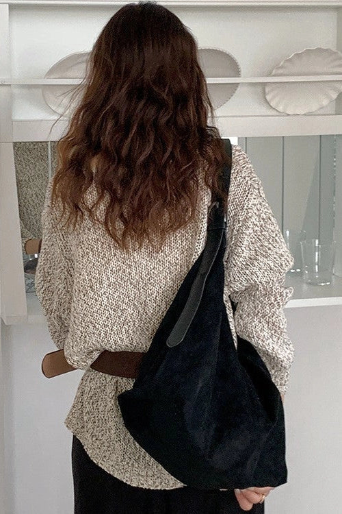 maxwell james faux suede slouchy crossbody shoulder bag handbag