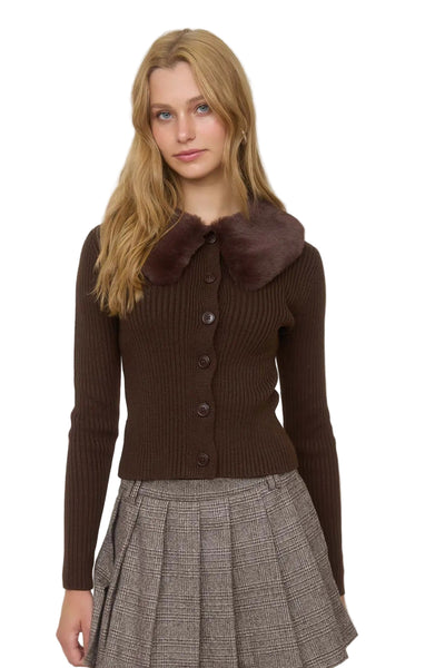 maxwell-james-jeans-stanton-brown-long-sleeve-faux-fur-collar-sweater-top-cardigan