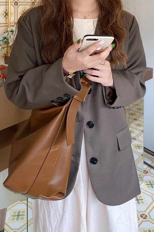 maxwell james vegan leather slouchy large crossbody shoulder bag handbag
