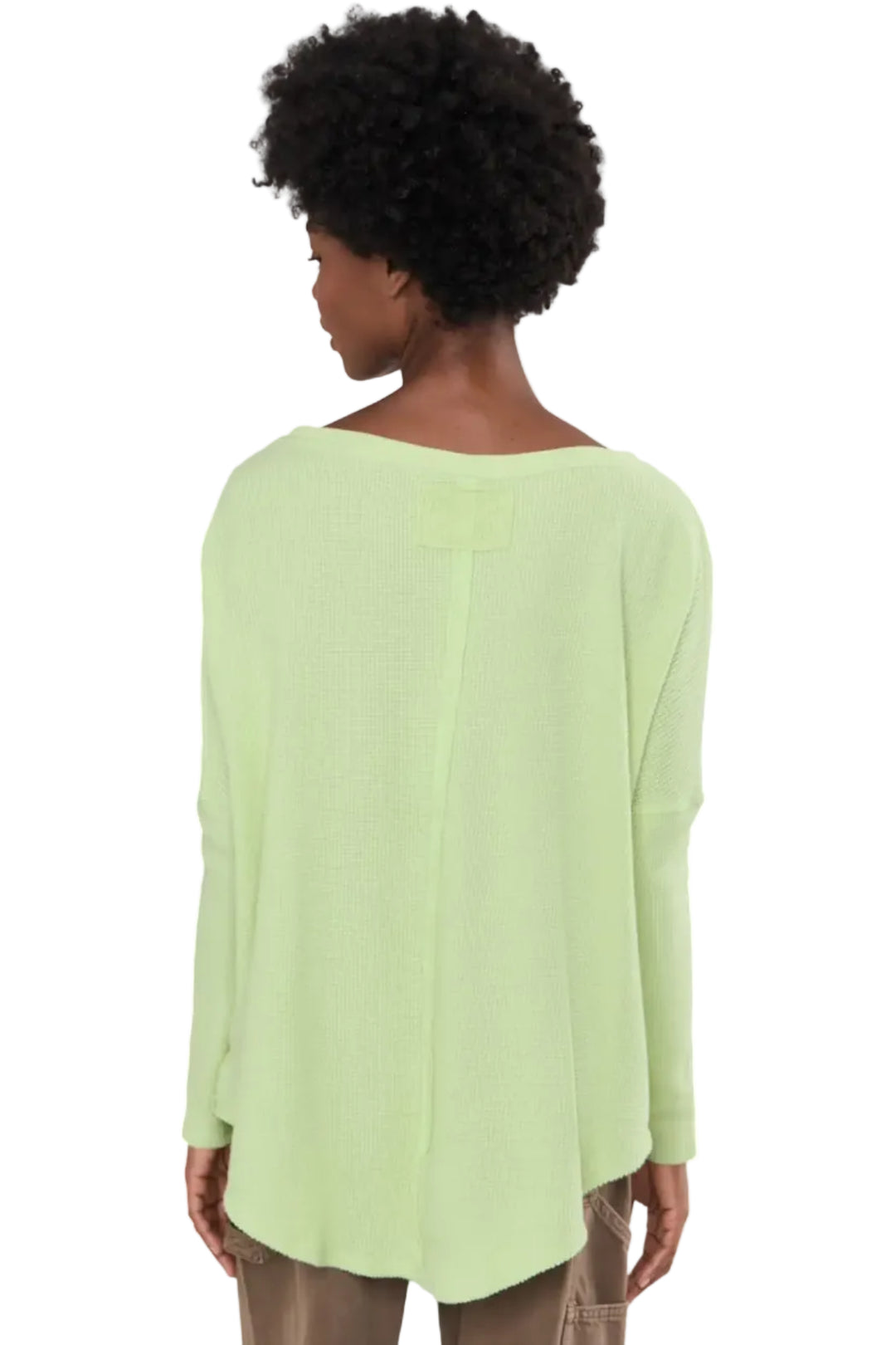 Maxwell James free people latte blues thermal waffle lime