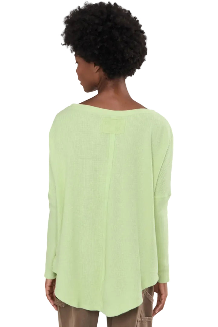 Maxwell James free people latte blues thermal waffle lime