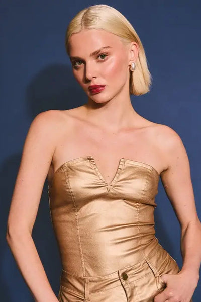 maxwell james stanton gold foil bodysuit party date night fall event 