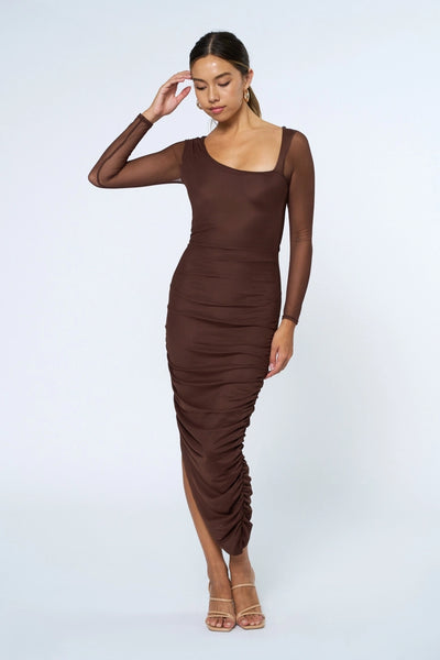 maxwell-james-jeans-stanton-brown-mesh-long-sleeve-dress-midi-maxi