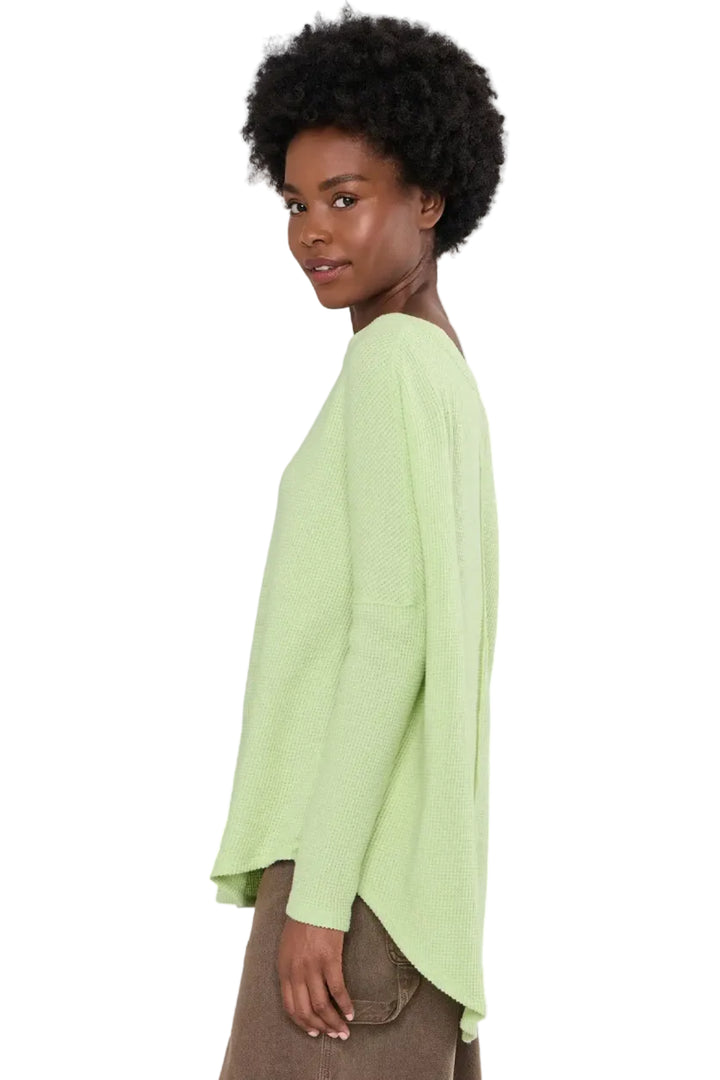 Maxwell James free people latte blues thermal waffle lime