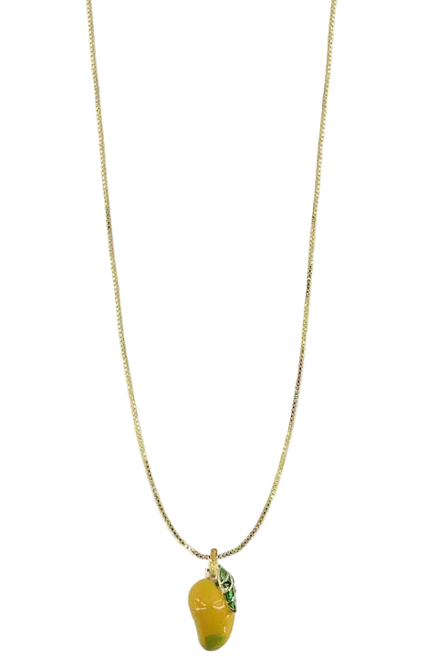 MAXWELL JAMES BRASS SAND MANGO PENDANT NECKLACE