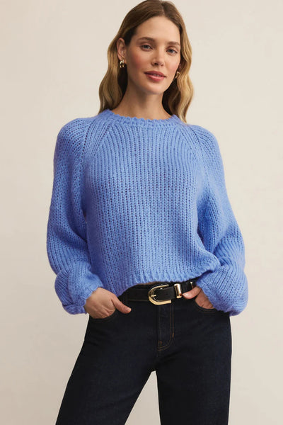 maxwell james z supply sweater light blue cozy soft fall winter trending 