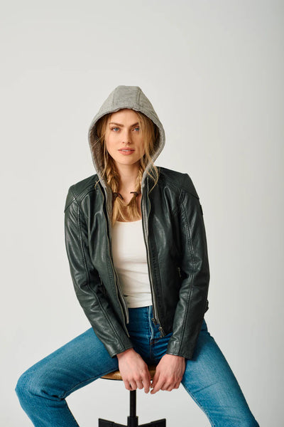 maxwsell james mauritius allice leather jacket with hood removable 
