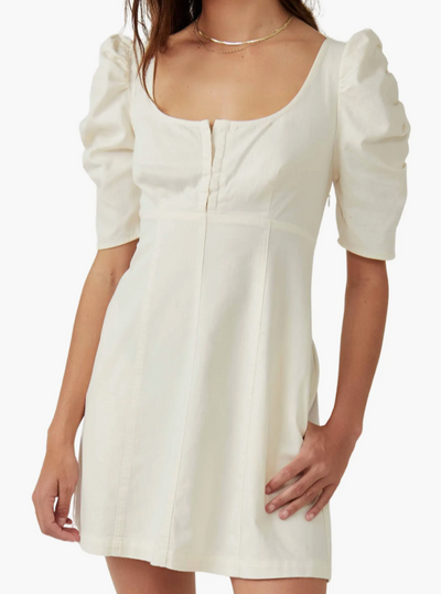 maxwell-james-jeans-free-people-cheyanne-denim-mini-dress-puff-synched-sleeves-ivory