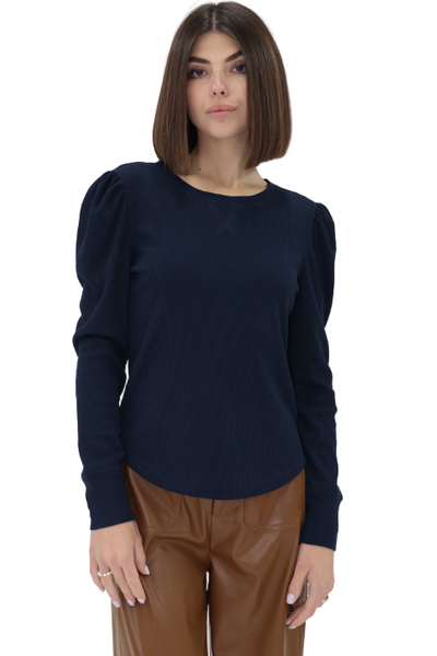 maxwell-james-jeans-another-love-dara-waffle-knit-puff-sleeve-top-nightshadow