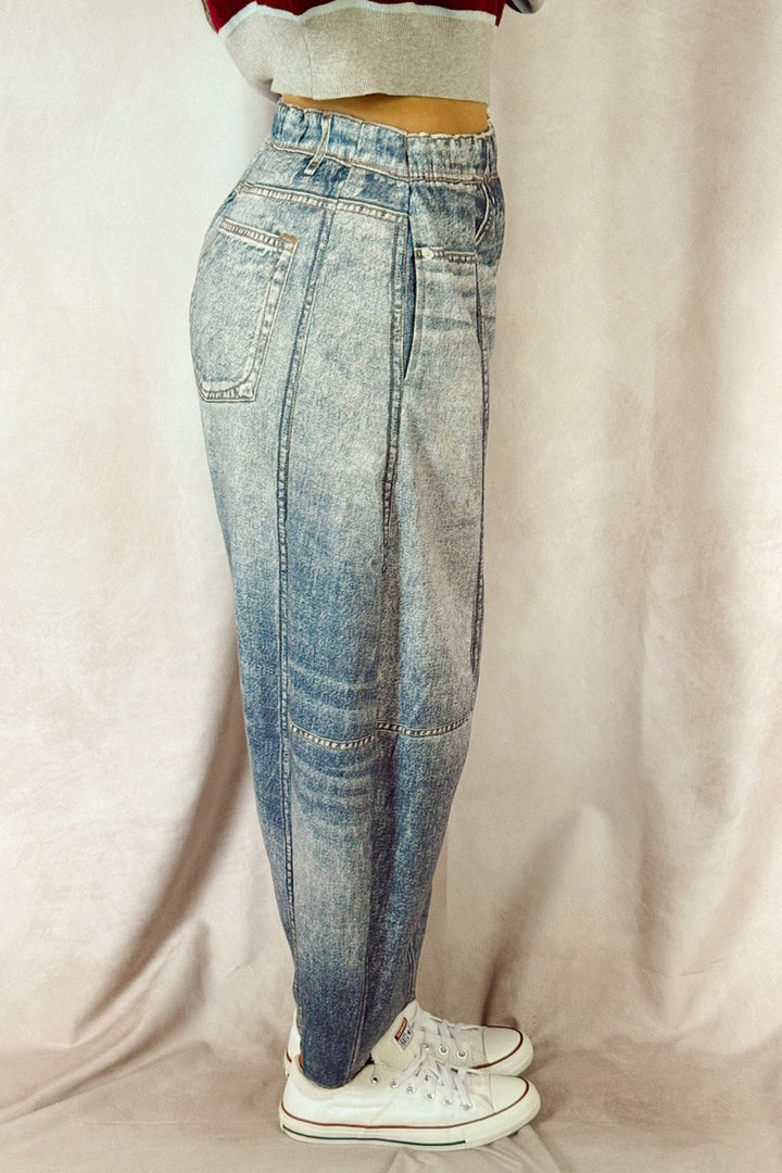 Stanton Jayson barrel denim printed jean sweatpants