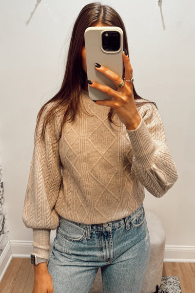 maxwell-james-jeans-stanton-argyle-beige-oatmeal-sweater-puff-sleeves-top