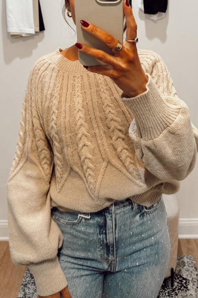 maxwell-james-jeans-stanton-cable-knit-sweater-balloon-sleeve-beige-taupe-top