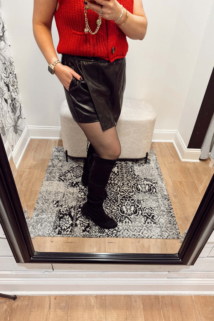 heart mini skirt (black)