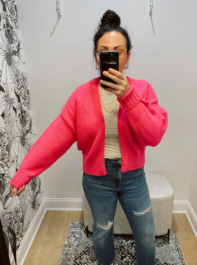 maxwell-james-jeans-deluc-hotpink-cardigan-cropped-sweater
