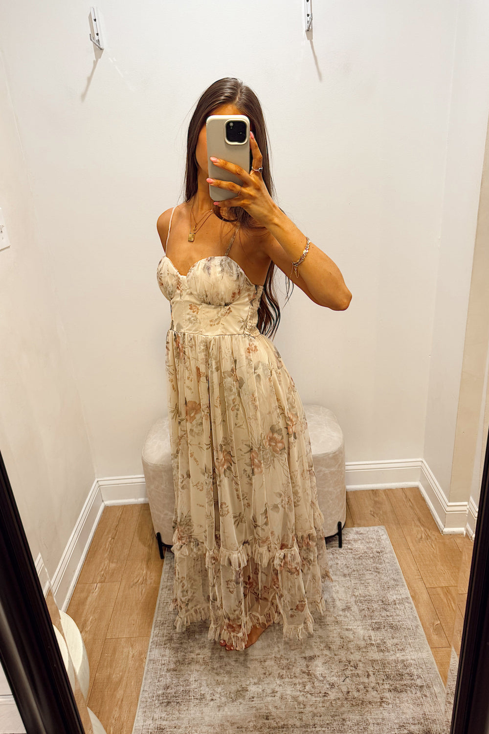 stanton floral dress khaki