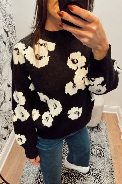 maxwell-james-stanton-black-white-floral-crew-neck-sweater-fall-cozy-elevated