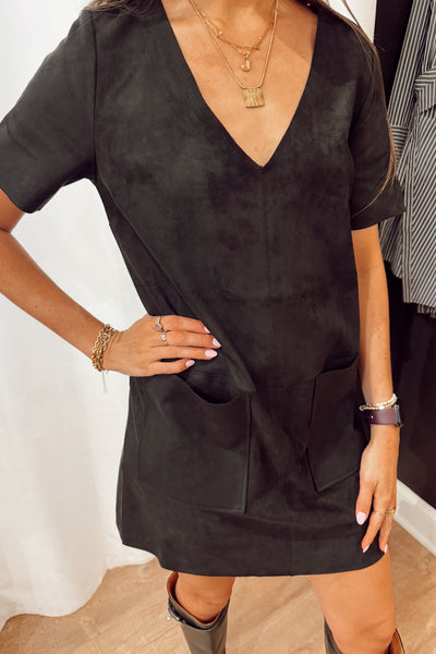 maxwell-james-jeans-black-suede-mini-dress