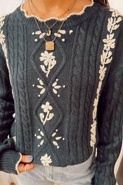 maxwell-james-jeans-stanton-floral-navy-knit-cable-sweater-top