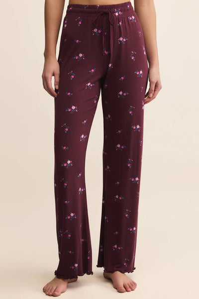 maxwell-james-jeans-z-supply-lounge-at-ease-ditsy-pant-merlot