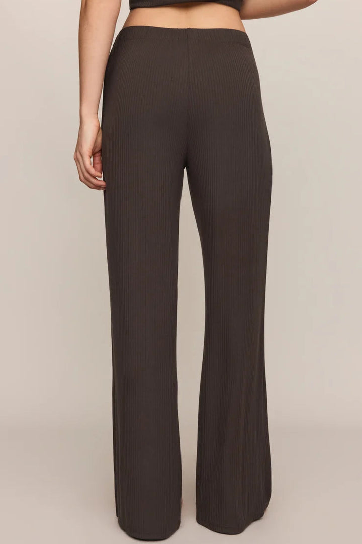 z Supply lounge just right ribbed lounge pants Cocoa bean dark brown