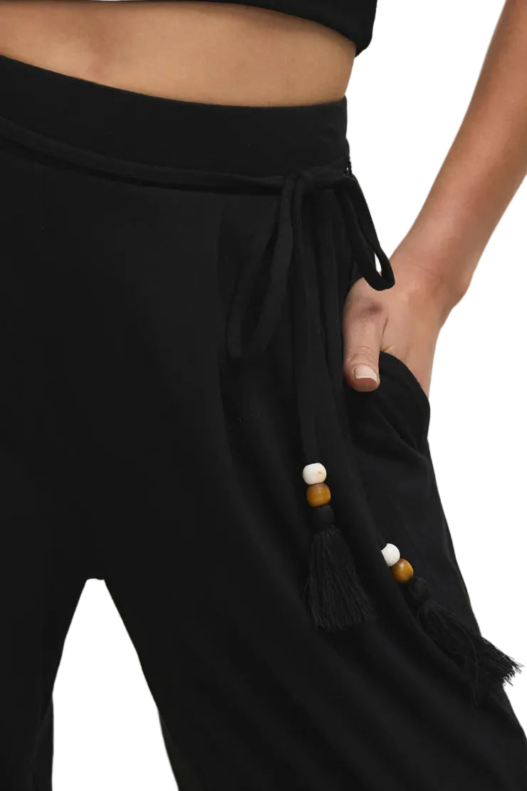 Z supply lydia wide leg stretch pants black 