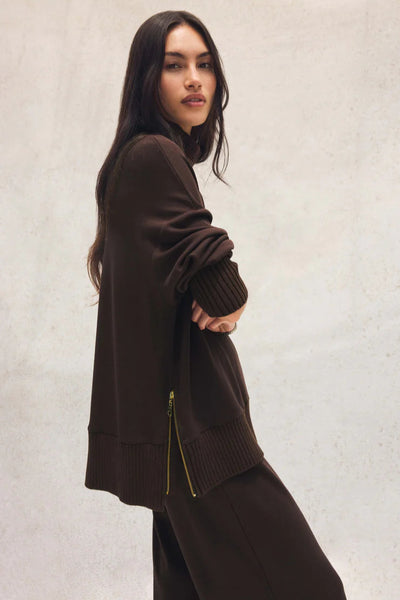 maxwell-james-jeans-z-supply-sable-luxe-mock-neck-top-chocolate-cherry