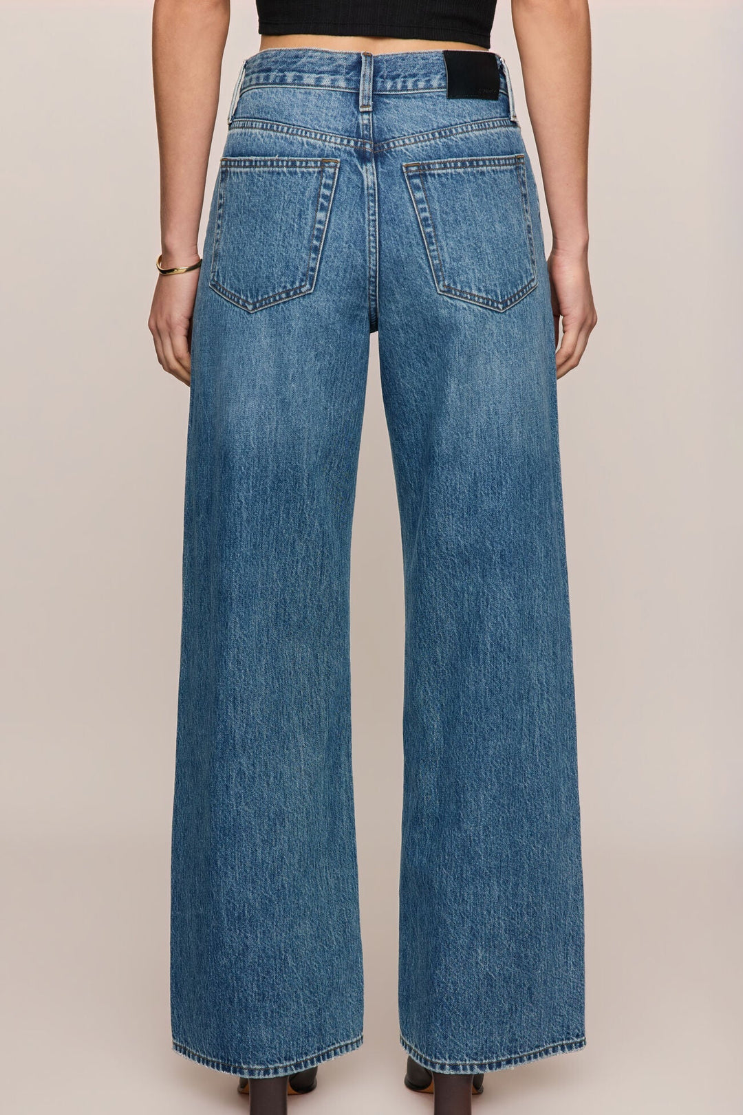 z supply the head turner high waited denim jeans wide leg bottoms pant