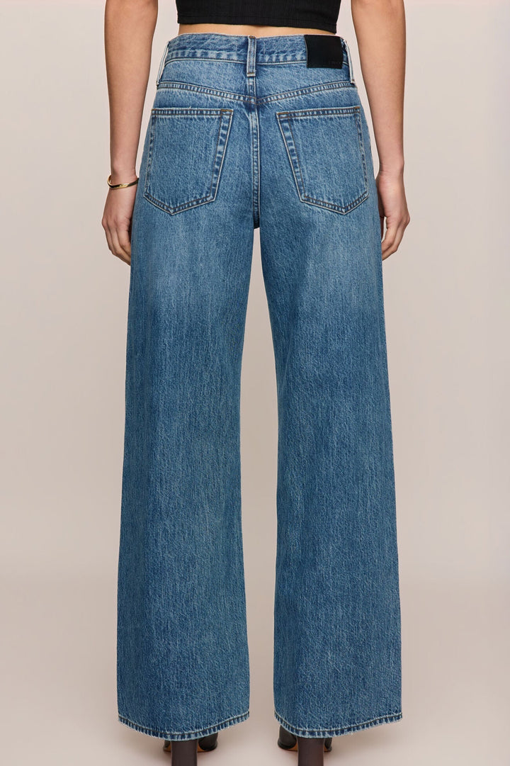 z supply the head turner high waited denim jeans wide leg bottoms pant