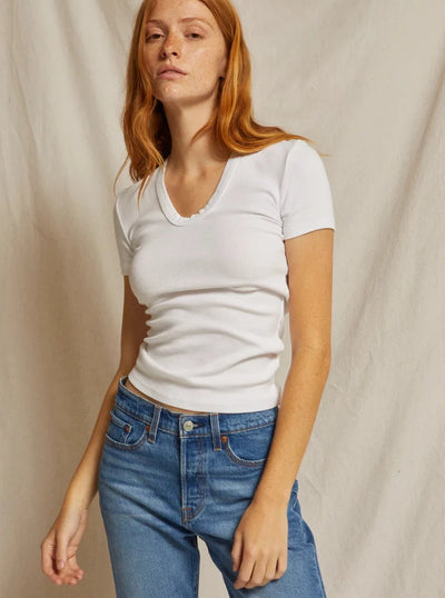 maxwell-james-jeans-perfect-white-tee-avril-s/s-rib-uneck-tee