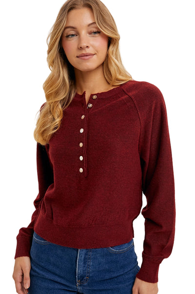 maxwell-james-jeans-stanton-red-wine-sweater-button-down-quarter-top