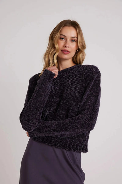 maxwell-james-bella-dahl-crew-neck-chenille-sweater-galazy-smoke