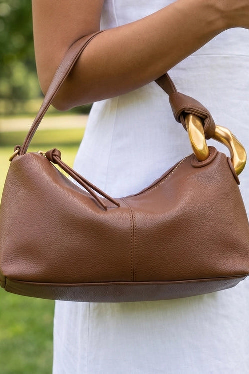 maxwell james satchel hobo bag baguette link daytime nighttime 