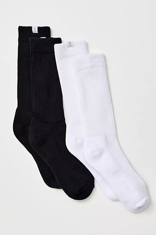 Maxwell James free people go to slouchy socks black white grey gray