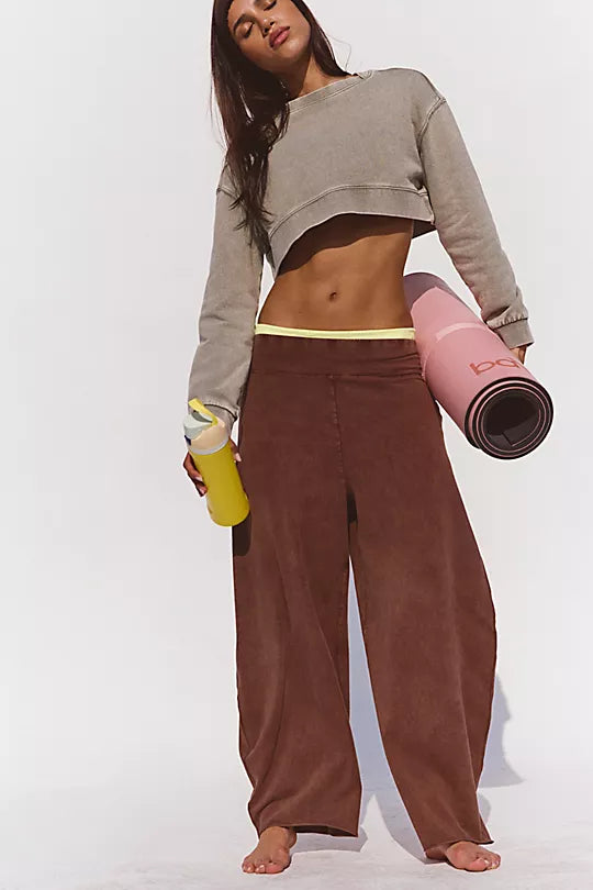 maxwell James free people movement hot shot easy pant cocoa chocolate