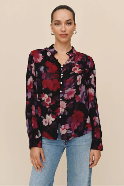 maxwell-james-jeans-bella-dahl-shirred-button-up-blouse-berry-bloom-print