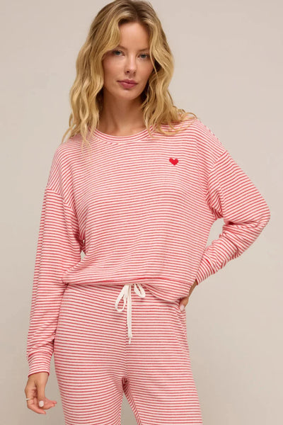 maxwell-james-jeans-z-supply-bisous-stripe-red-heart-top-lounge-set-top