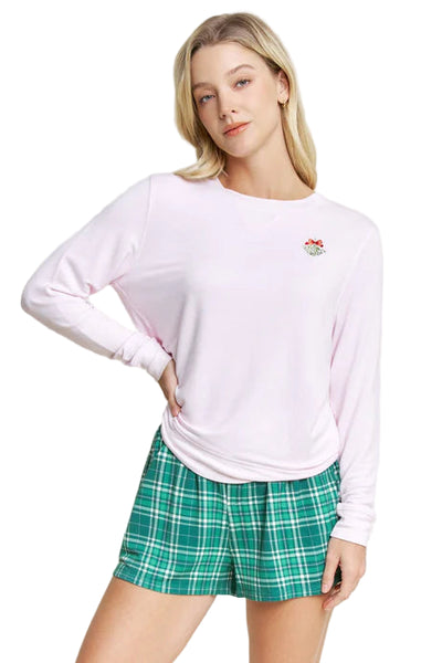 maxwell-james-jeans-honeydew-sugar-sweetheart-shortie-set-in-mistletoe-plaid