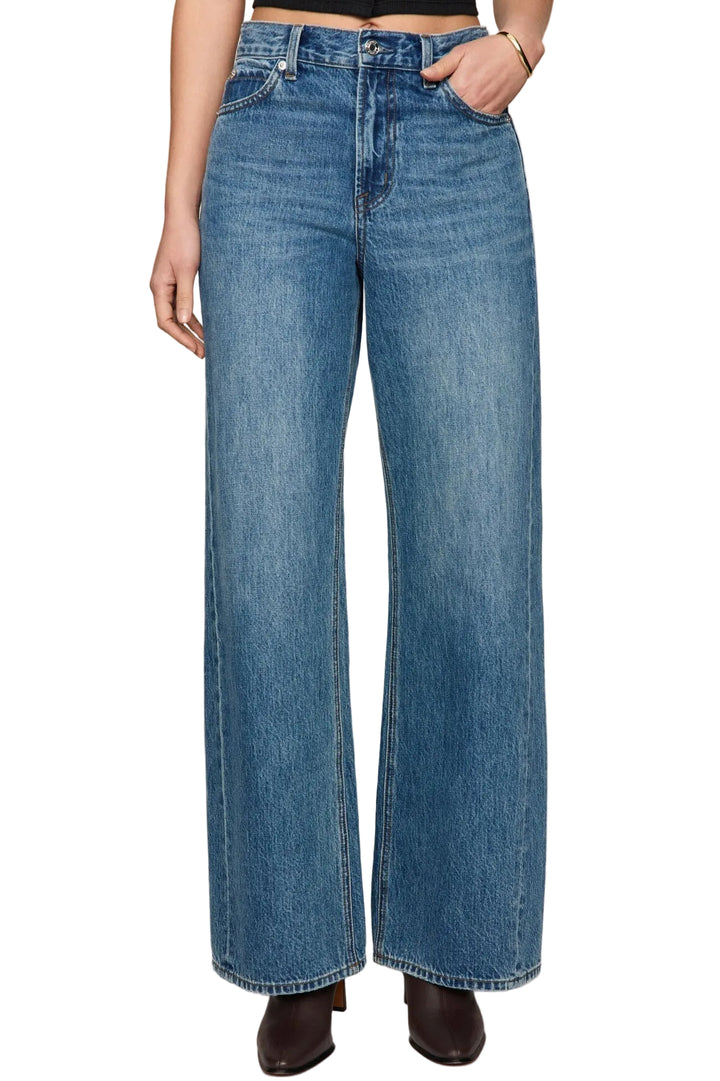 z supply the head turner high waited denim jeans wide leg bottoms pant